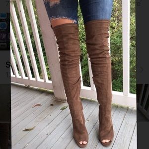 Brown Thigh High Boots